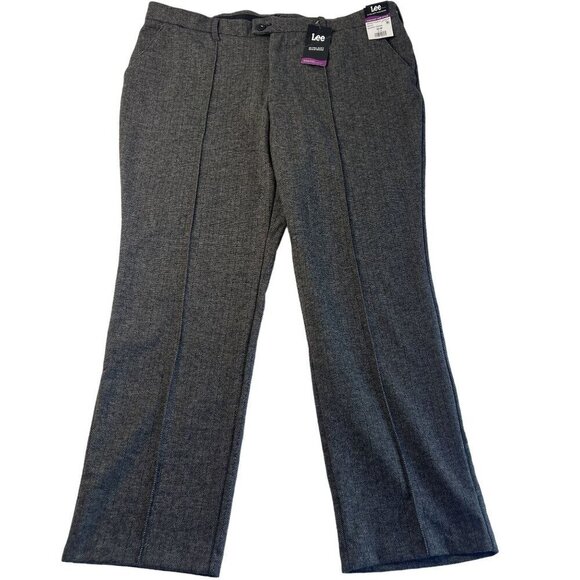 LEE Womens Regular Fit Straight Leg Mid Rise Ultra Soft Career Trousers Pants 22 - Picture 1 of 10